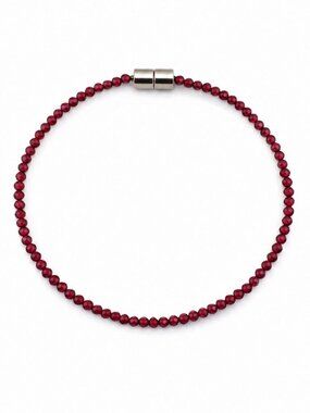 Purple Garnet Gemstone Magnetic Bracelet 7”